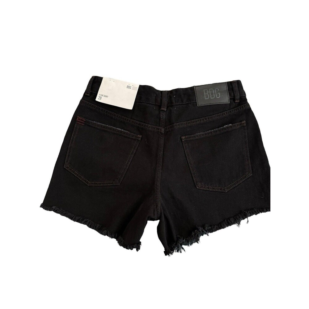 NWT BDG Urban Outfitters Black Denim Jean Shorts - Frayed Hem